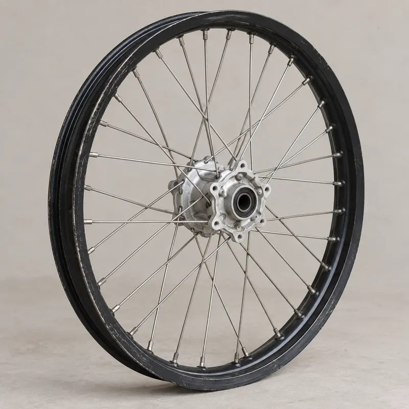 AI-generated illustrative demo image of Husqvarna front wheel