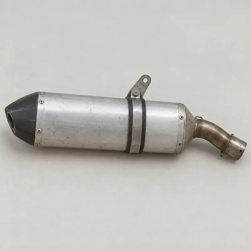 AI-generated illustrative demo image of KTM exhaust silencer